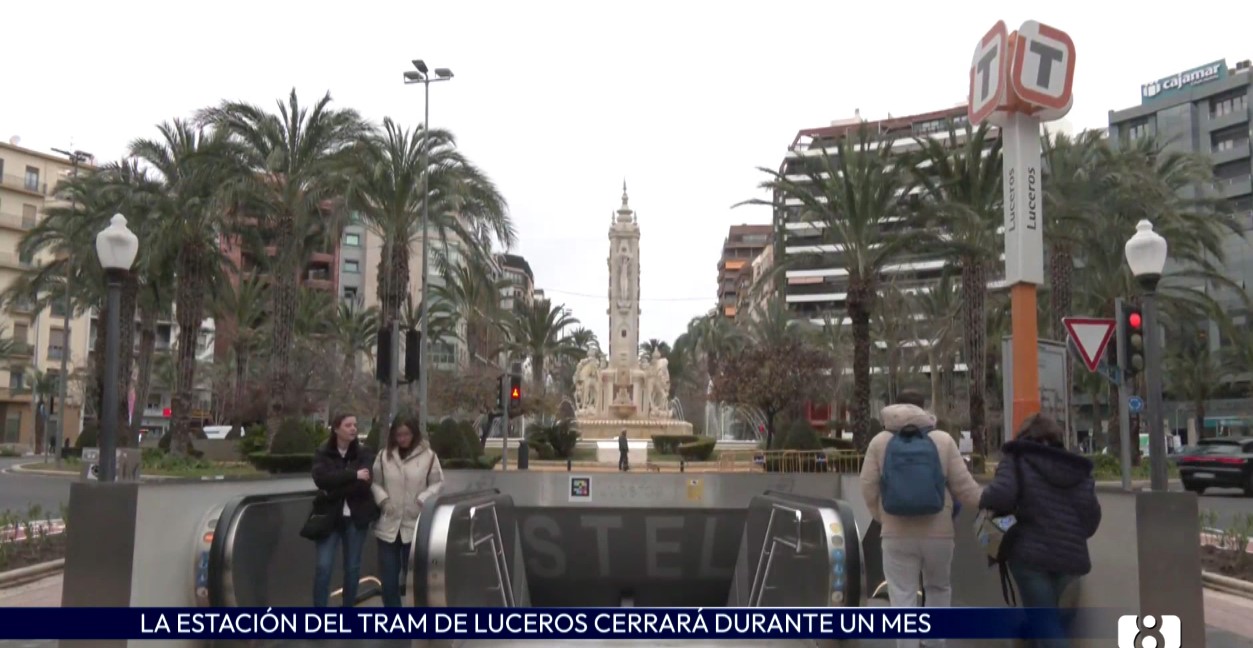 La estación TRAM 'Luceros' permanecerá cerrada durante un mes