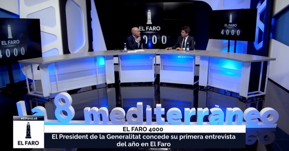 Mazón en El Faro: “El Gobierno de España ha tomado medidas al ver que la CV lo hacía