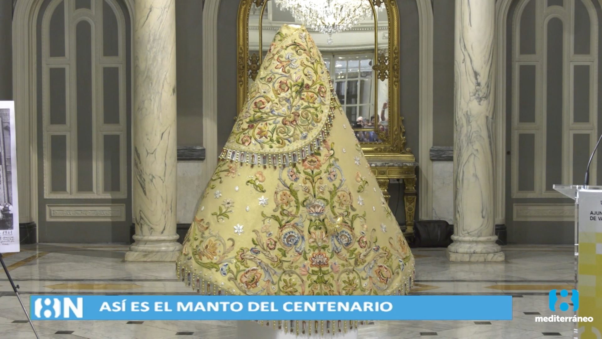 Así es el manto que lucirá la Virgen de los Desamparados por el Centenario este domingo