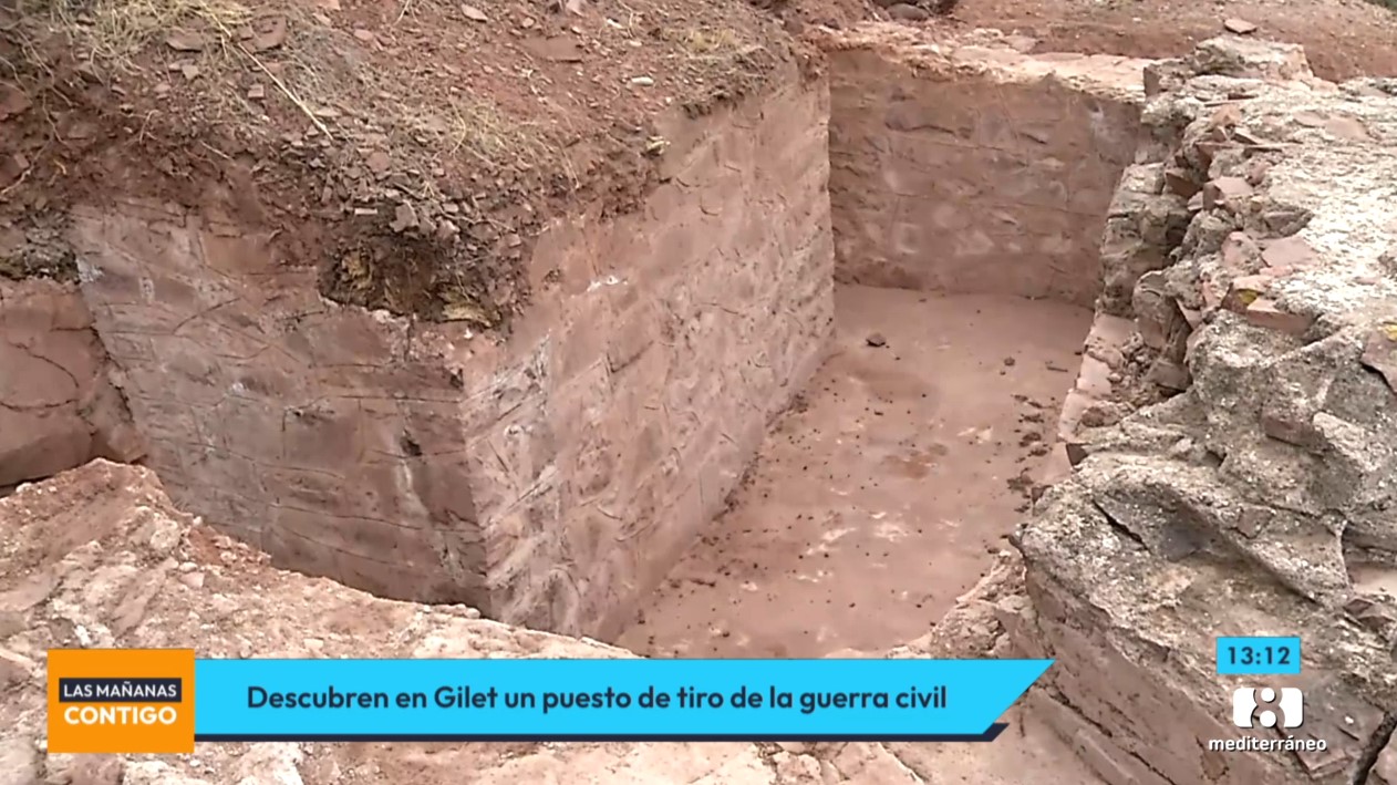 Descubren en Gilet un puesto de tiro de la Guerra Civil