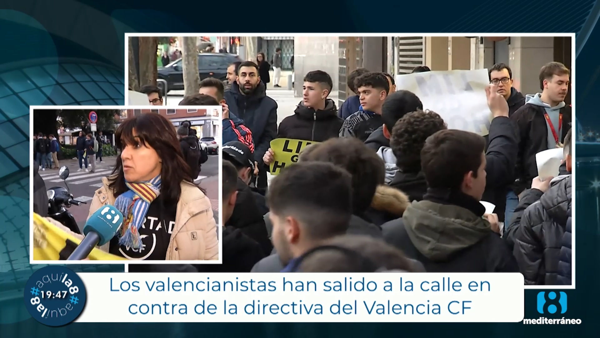 La afición del Valencia vuelve a protestar contra la gestión de Peter Lim