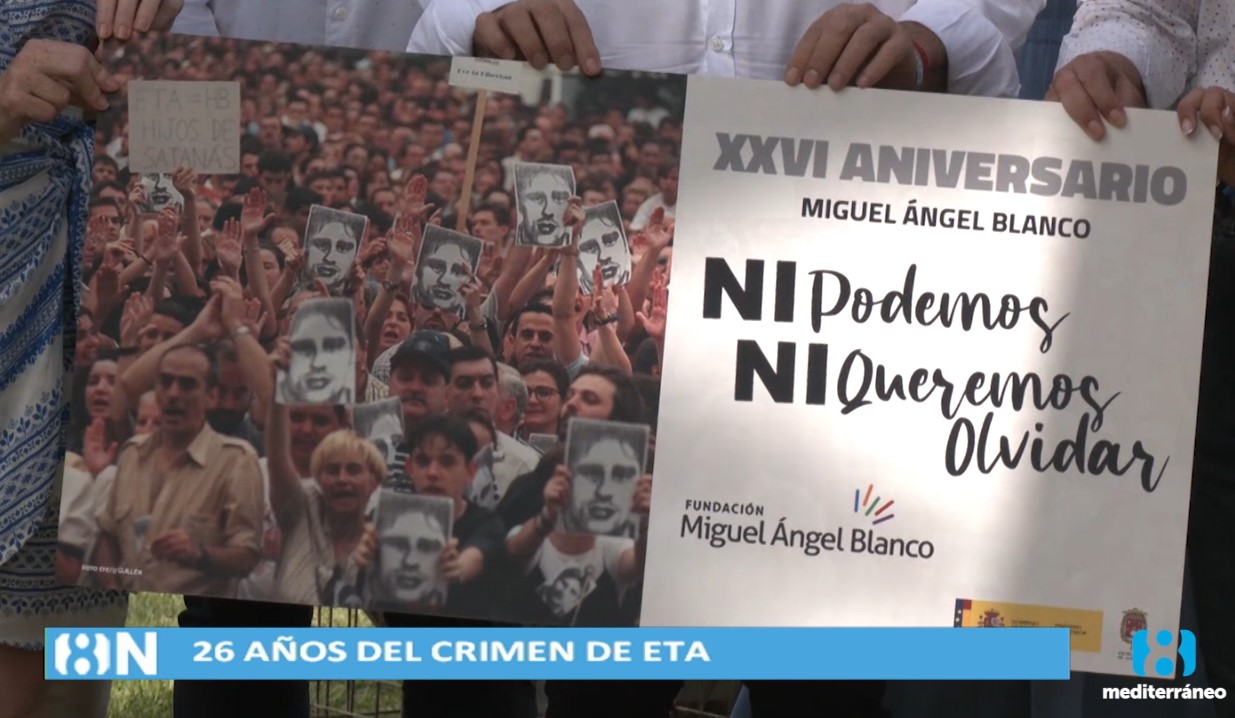 Alicante recuerda a Miguel Ángel Blanco en el 26º aniversario de su asesinato 