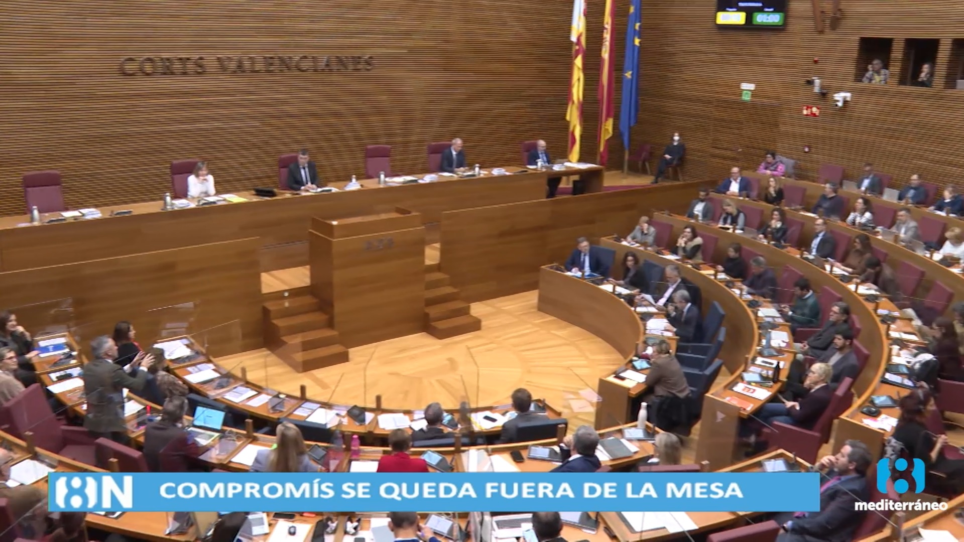 El PSPV deja fuera de la Mesa de Les Corts a Compromís