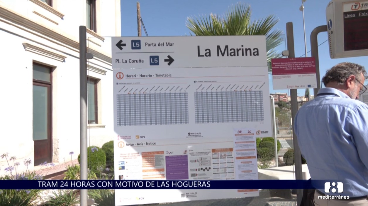 Alicante contará por primera vez con servicio ininterrumpido de TRAM en Hogueras