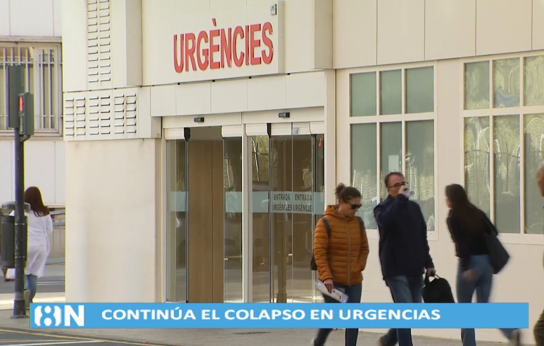 Continúa la saturación en los hospitales valencianos con esperas de hasta 43 horas 