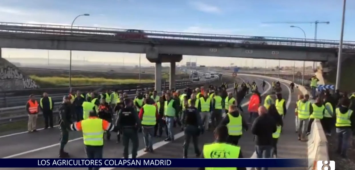 Los agricultores llevan sus protestas a Madrid
