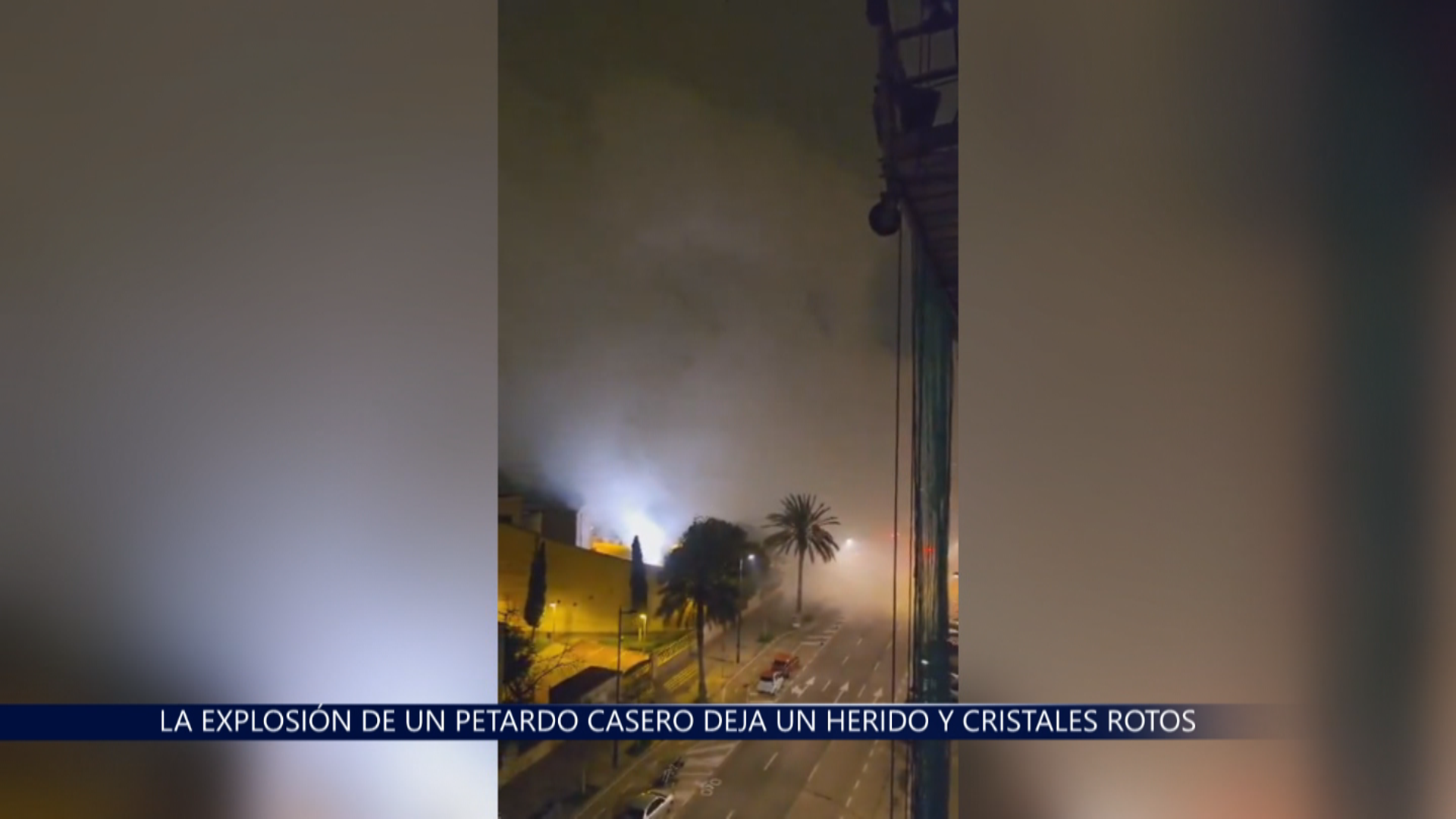 La explosión de un petardo casero rompe cristales y hiere a una persona en Valencia 