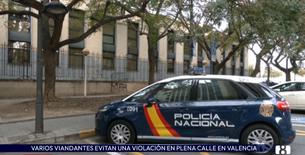 Varios testigos evitan que un hombre viole a una joven en plena calle en Campanar