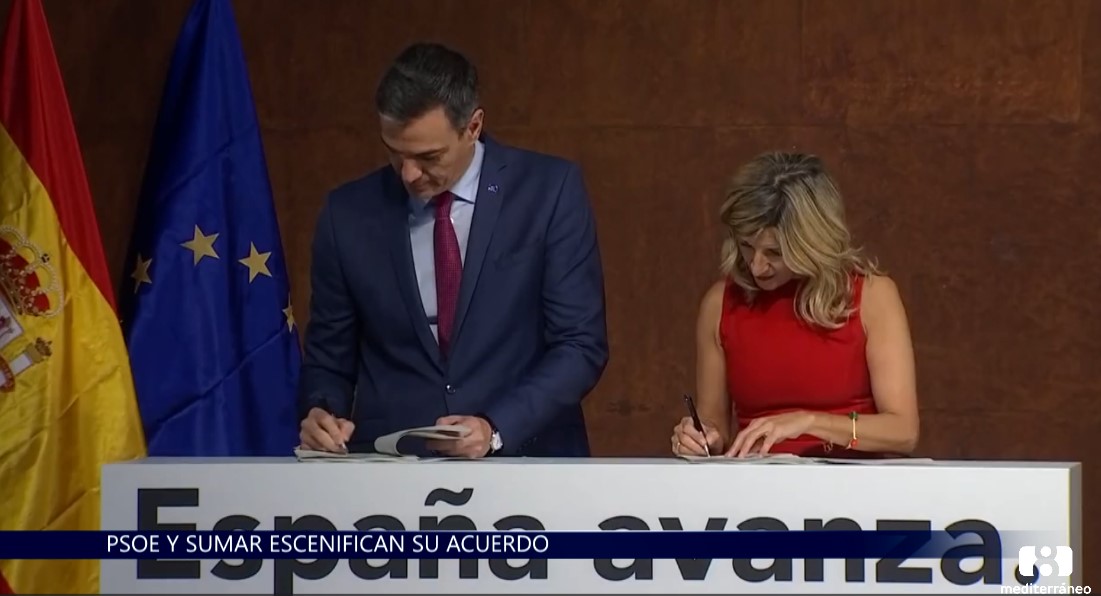 Sánchez y Díaz sellan el pacto de Gobierno: estas son las principales líneas del texto