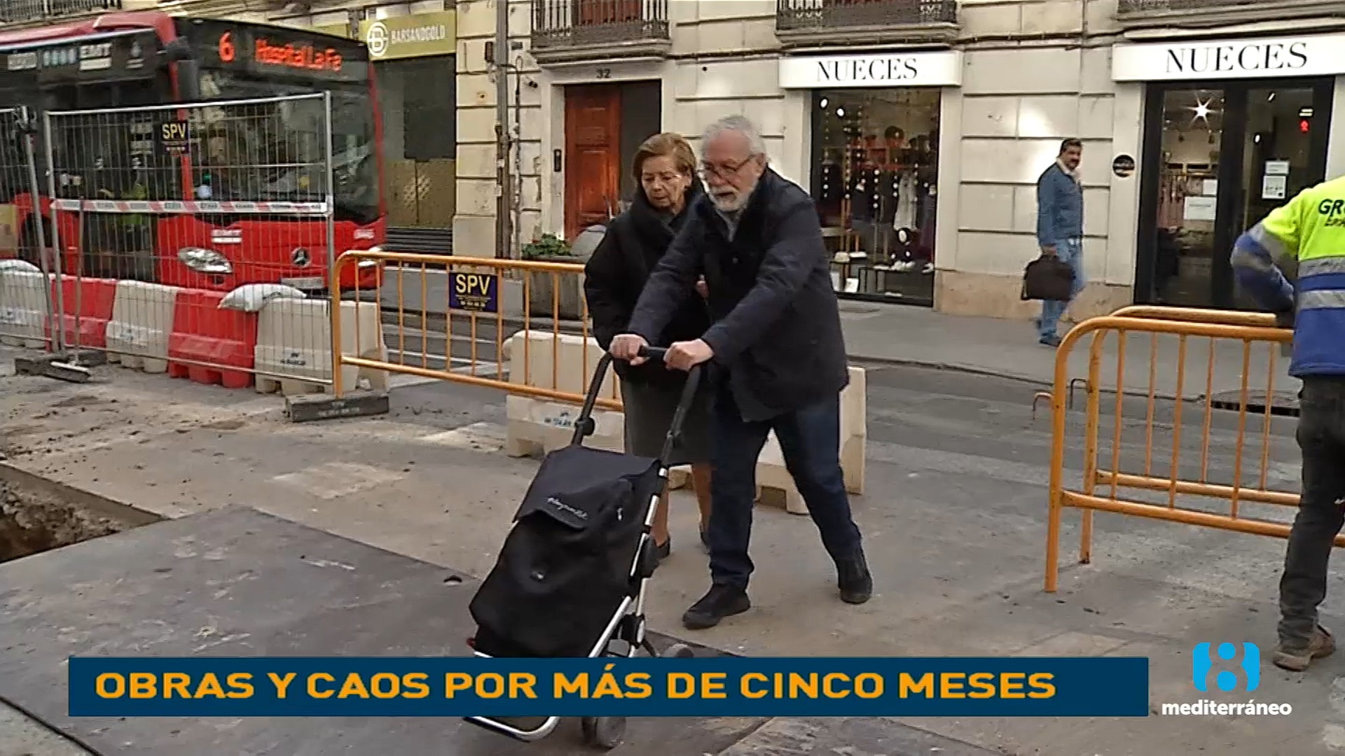 La calle de la Paz de Valencia, de nuevo en obras