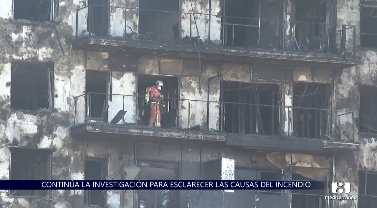 Un cortocircuito podría ser la causa del incendio de Campanar