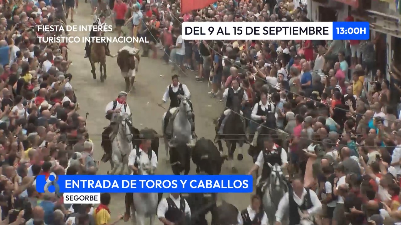 Vive la Entrada de Toros y Caballos de Segorbe en 8 Mediterráneo del 9 al 15 de septiembre