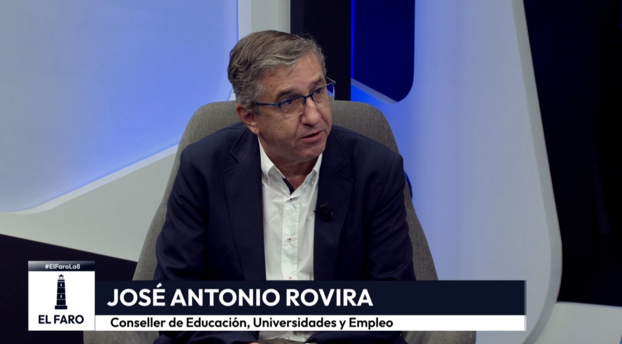 El conseller José Antonio Rovira habla de los planes de Educación en El Faro