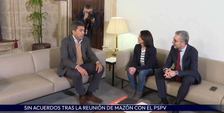 Mazón empieza las reuniones por la agenda valenciana sin Puig y la negativa de Compromís
