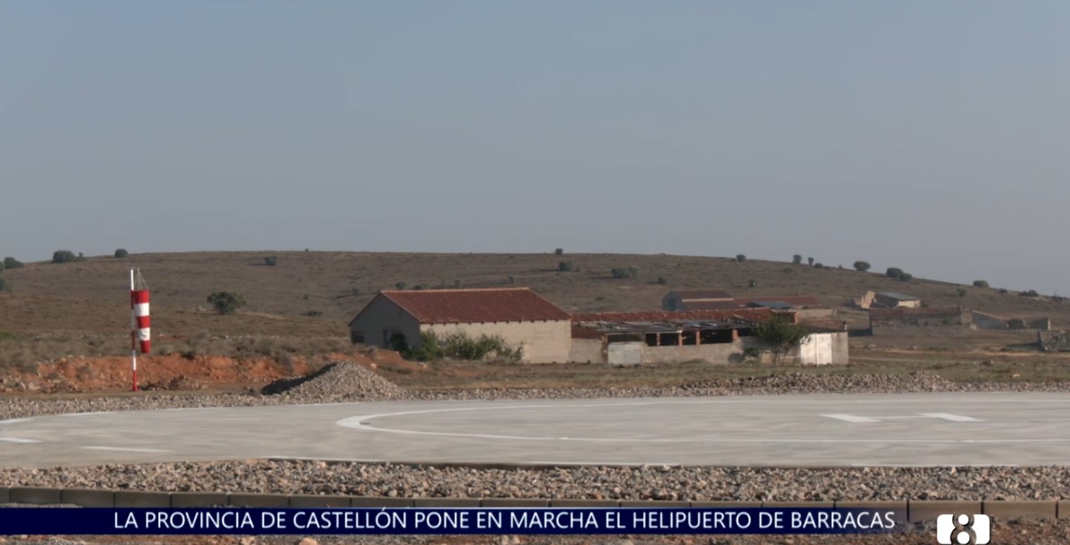 La Diputación de Castellón pone en marcha una nueva helisuperficie en Barracas