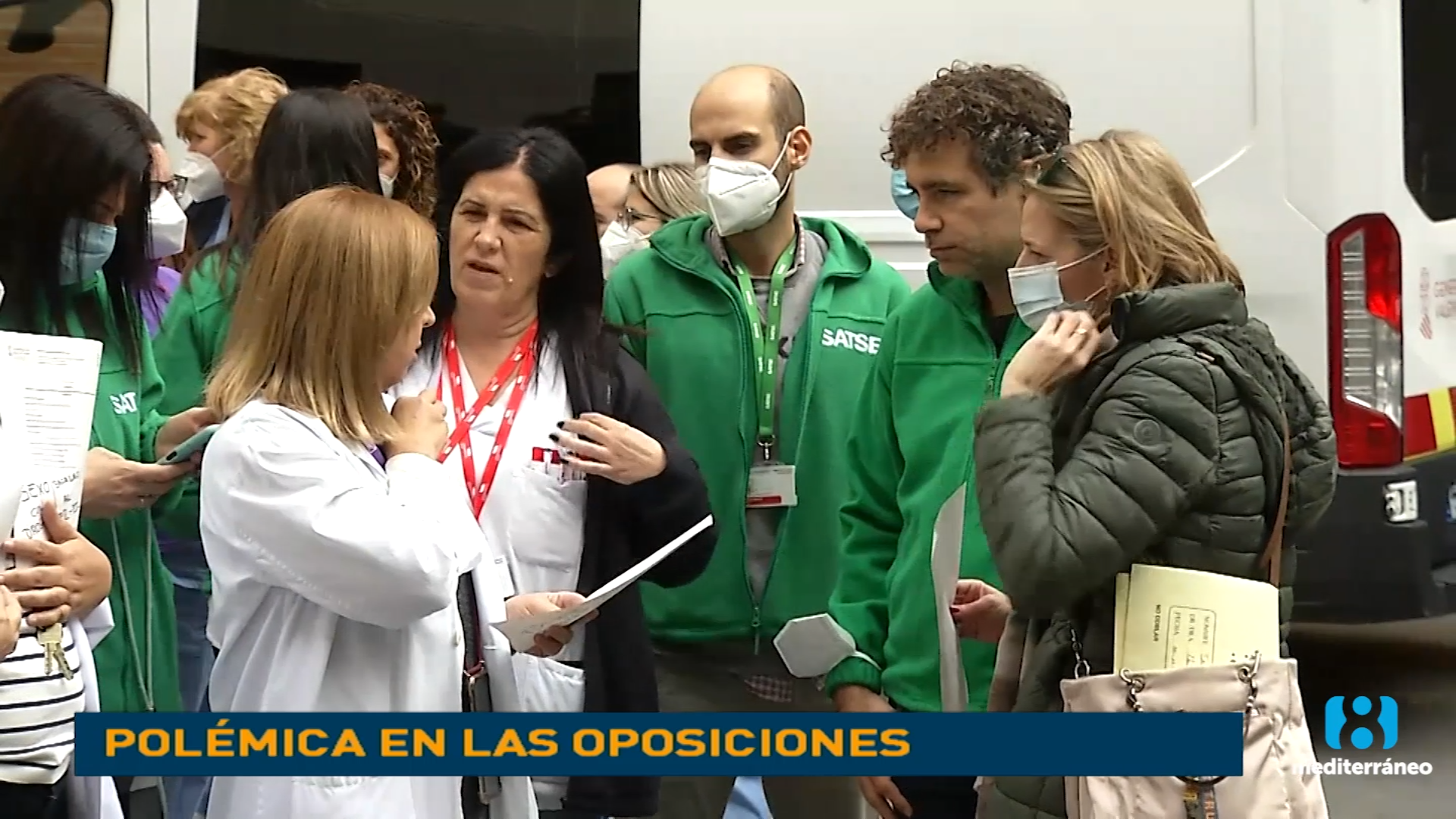 Los enfermeros protestan en Valencia por el examen de oposiciones