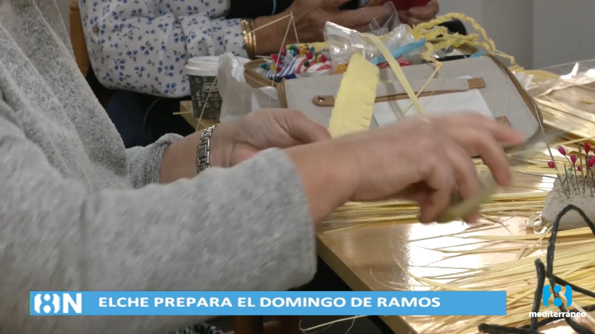 Elche prepara sus tradicionales palmas blancas para el Domingo de Ramos