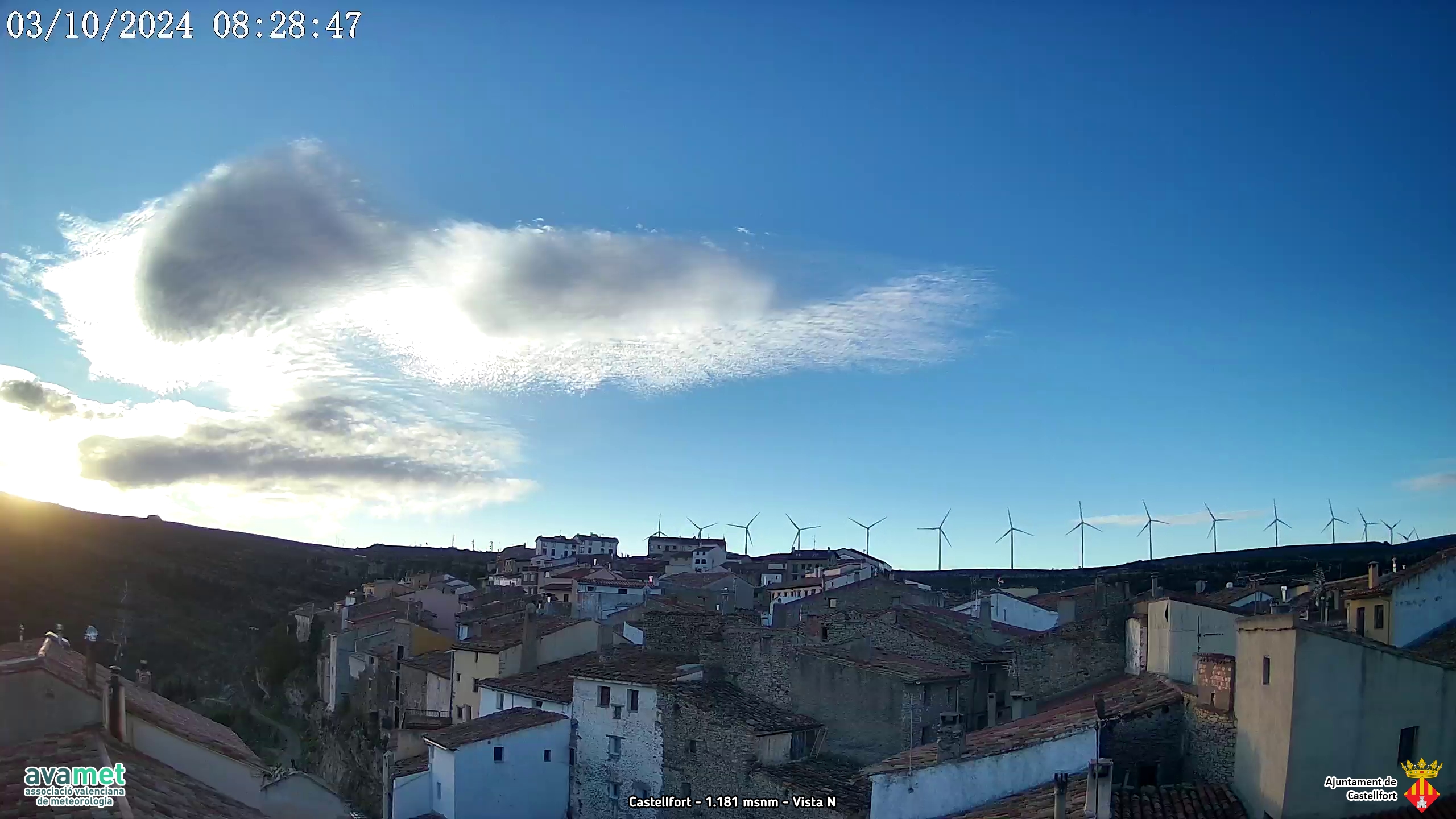 Cielos poco nubosos, con claro descenso de las temperaturas