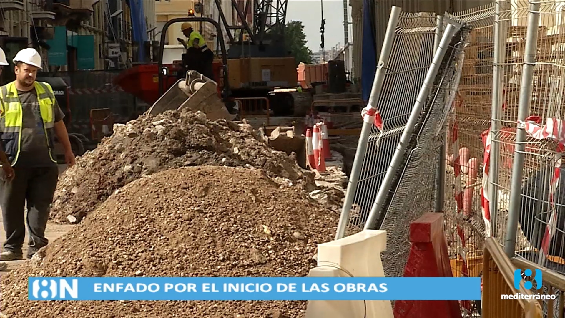 Quejas de los comerciantes por las obras en el centro de Valencia