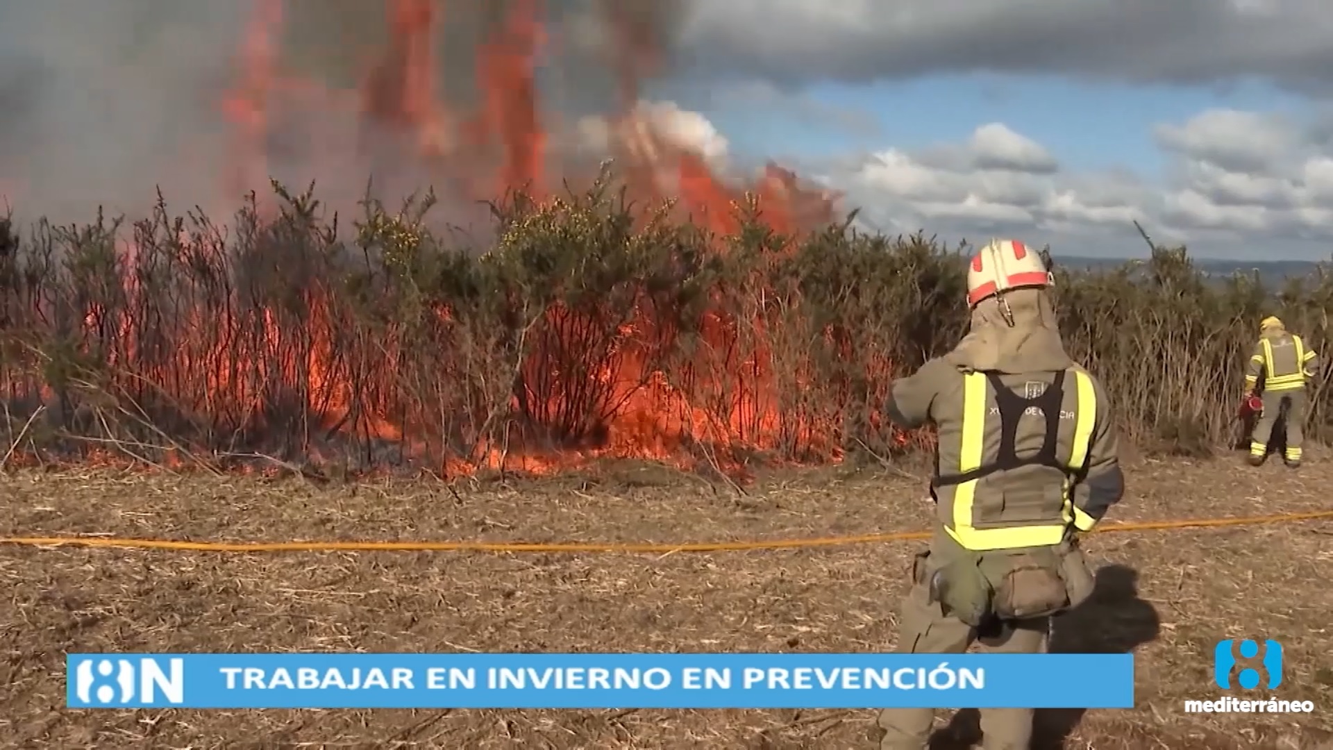 Los trabajadores forestales preparan el monte para el verano