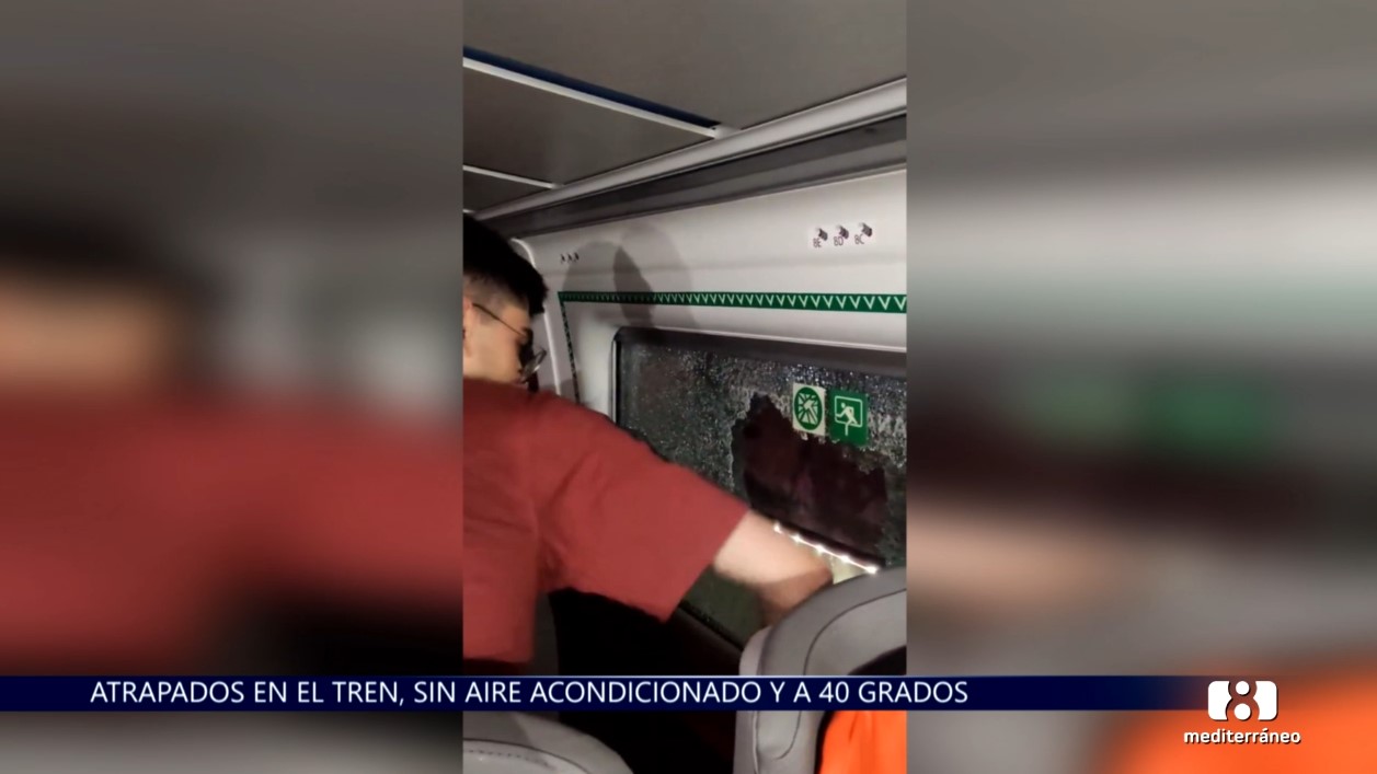 Caos en un tren Valencia-Madrid: rompen las ventanas tras dos horas parados en un túnel