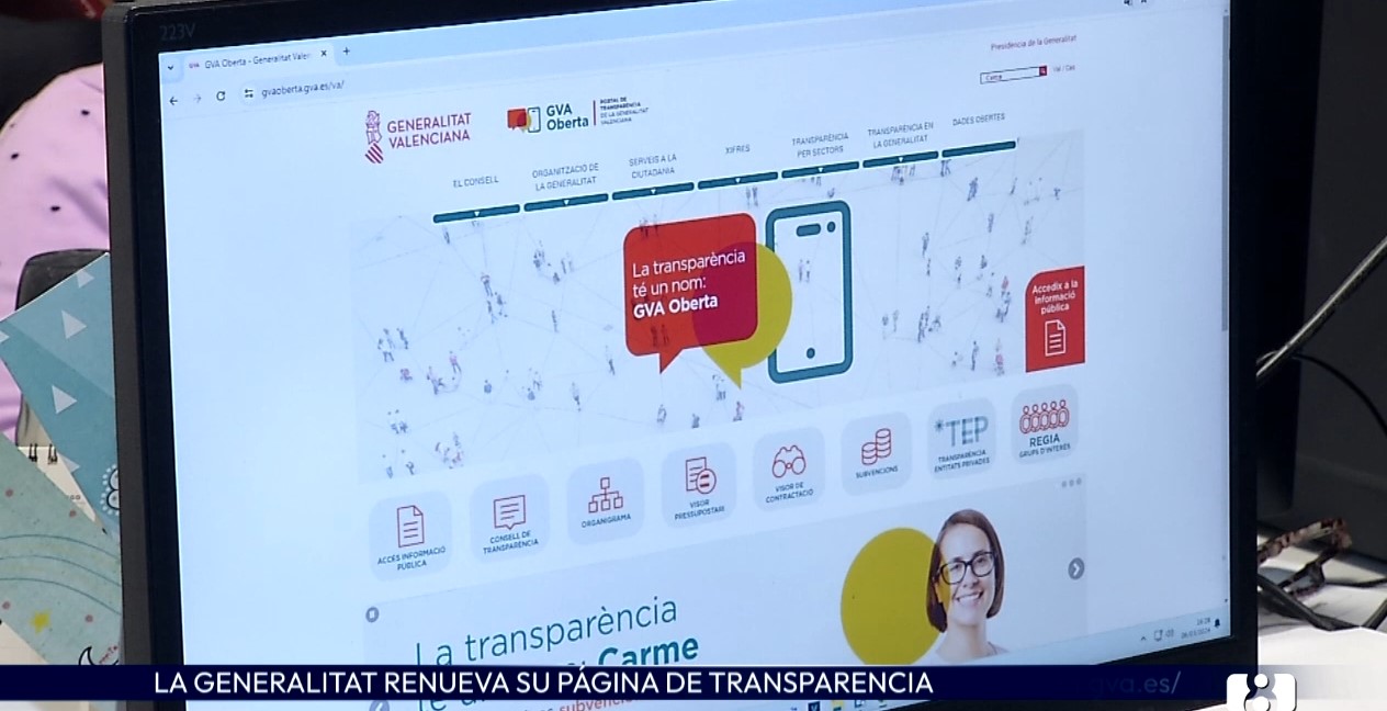 La Generalitat renueva la imagen y los contenidos de su portal de Transparencia GVA Oberta