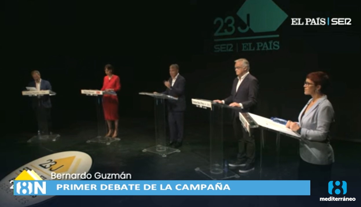 Rifirrafes y tensión en el primer debate electoral en la Comunidad Valenciana