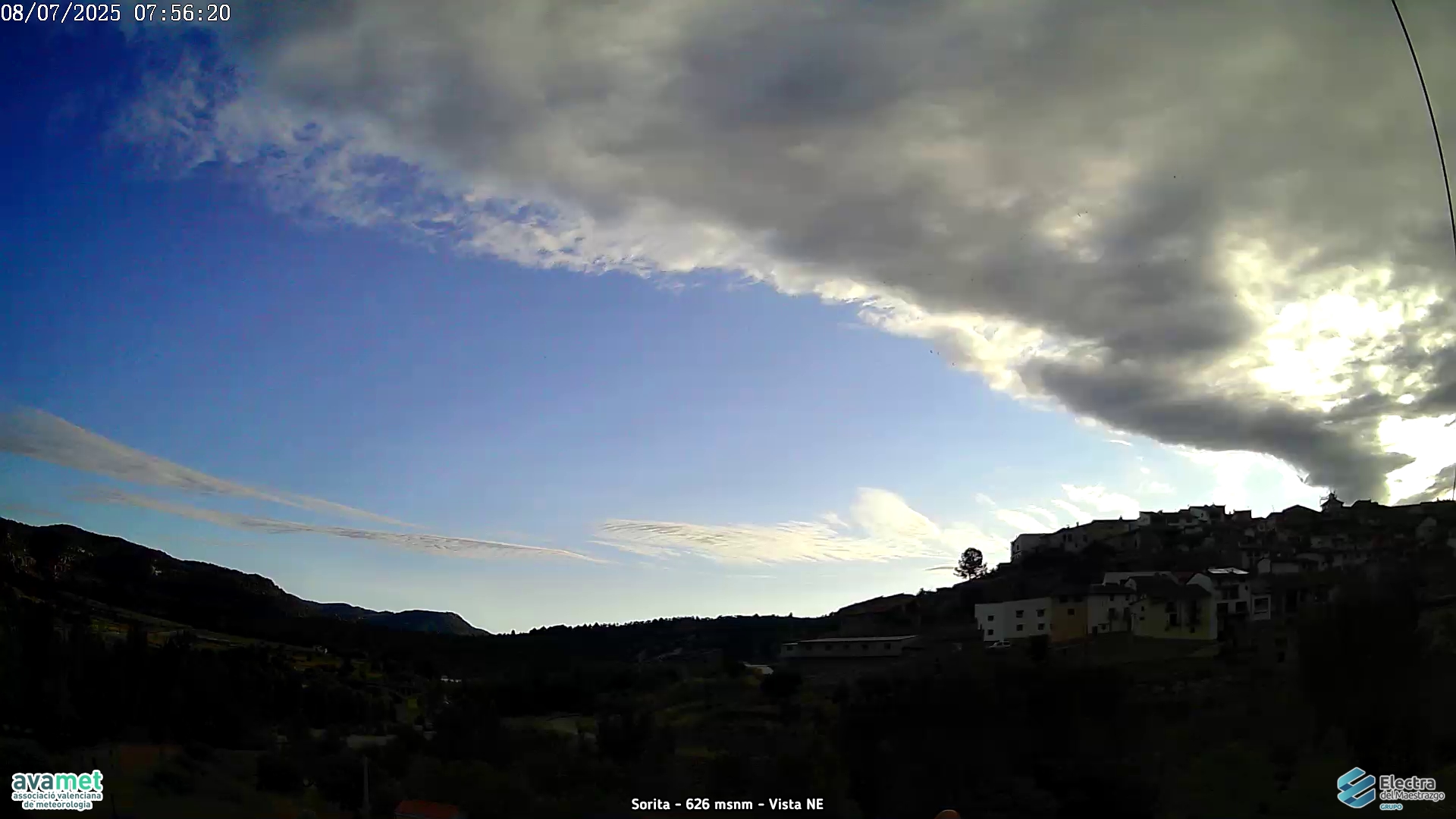 Intervalos nubosos en la costa, con alguna precipitación al final del día