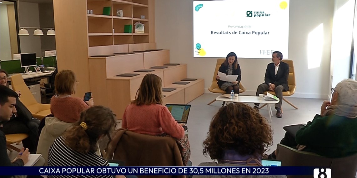 Caixa Popular alcanza los 30,5 millones de euros de resultados en el 2023